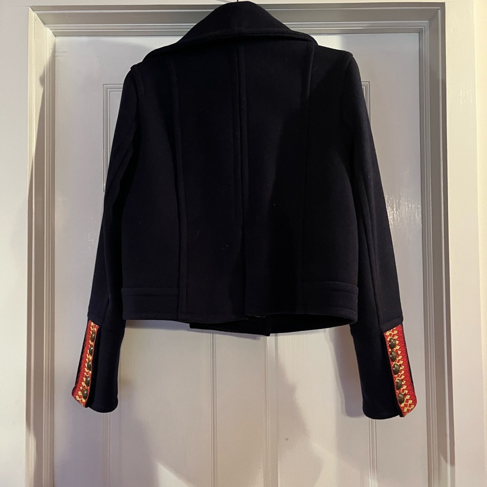 Free People Navy Wool Peacoat - Picture 2 of 4